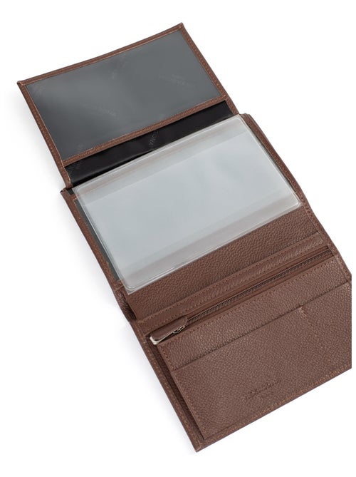 Cartera europea - 2 pliegues - cuero confort hexagona - Kiabi