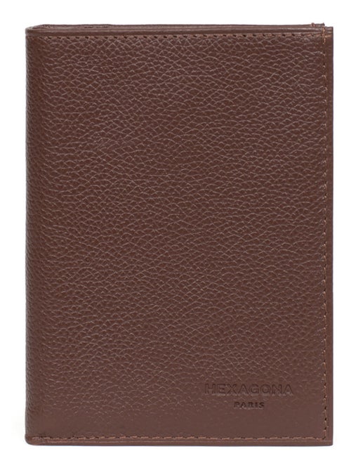 Cartera europea - 2 pliegues - cuero confort hexagona - Kiabi