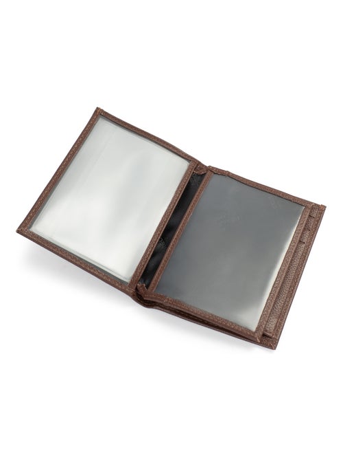 Cartera europea - 2 pliegues - cuero confort hexagona - Kiabi