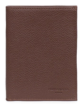 Cartera europea - 2 pliegues - cuero confort hexagona