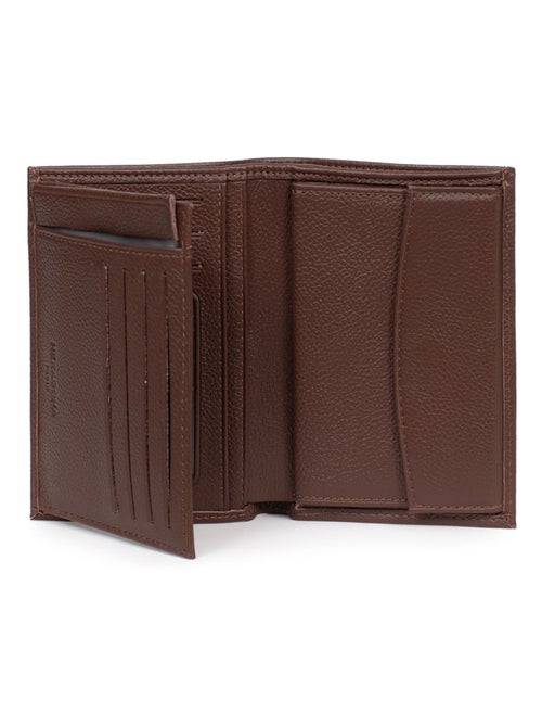 Cartera europea - 2 pliegues - cuero confort hexagona - Kiabi