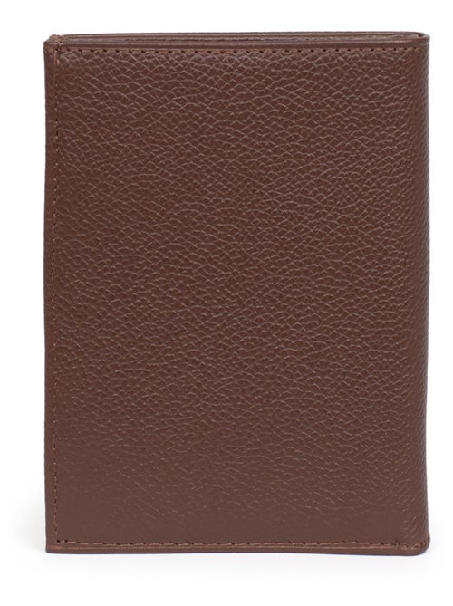 Cartera europea - 2 pliegues - cuero confort hexagona - Kiabi