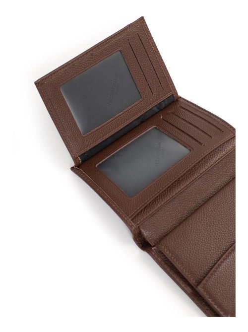Cartera europea - 2 pliegues - cuero confort hexagona - Kiabi