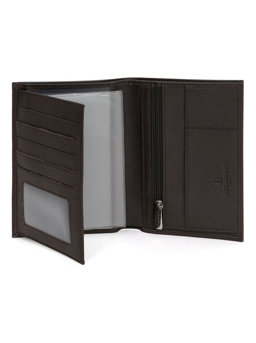 Cartera europea - 2 pliegues - cuero confort hexagona - Kiabi
