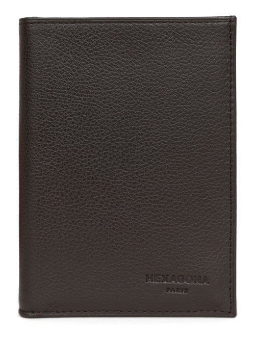 Cartera europea - 2 pliegues - cuero confort hexagona - Kiabi