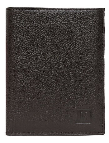 Cartera europea - 2 pliegues - cuero confort hexagona