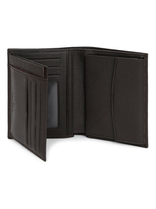 Cartera europea - 2 pliegues - cuero confort hexagona - Kiabi