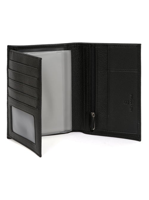 Cartera europea - 2 pliegues - cuero confort hexagona - Kiabi