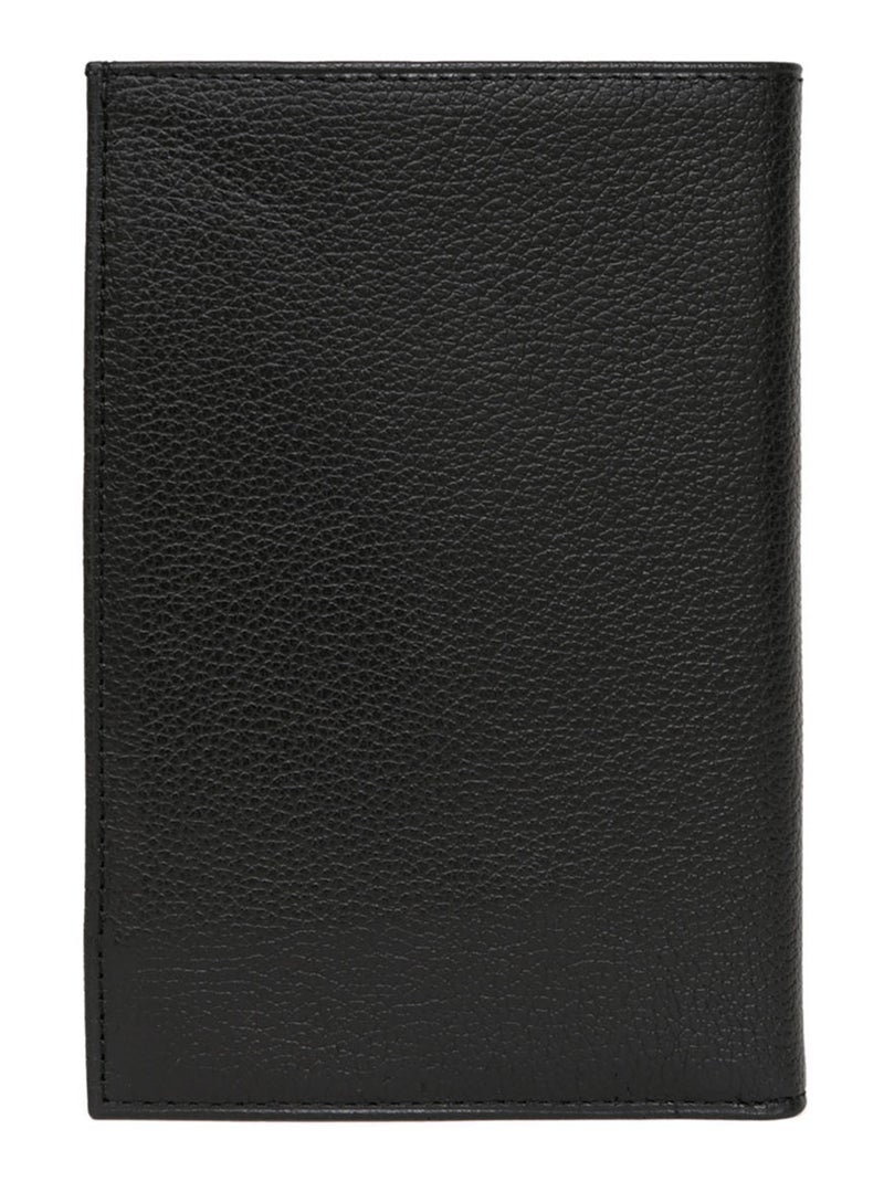Cartera europea - 2 pliegues - cuero confort hexagona Negro - Kiabi