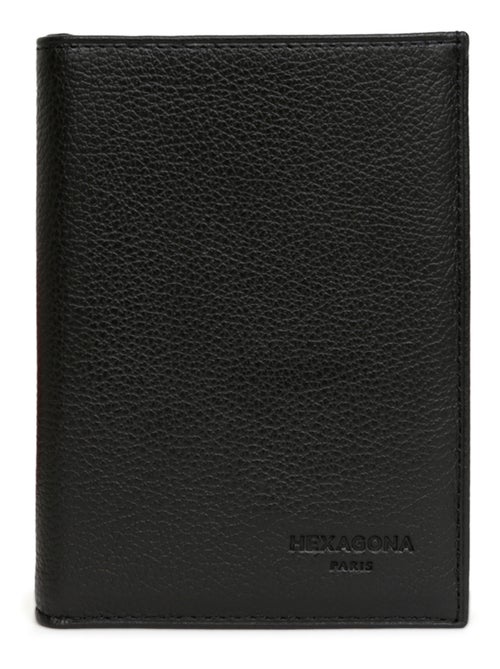 Cartera europea - 2 pliegues - cuero confort hexagona - Kiabi