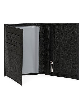 Cartera europea - 2 pliegues - Cuero CONFORT