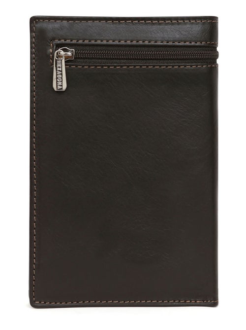Cartera europea - 2 pliegues - cuero félin hexagona - Kiabi