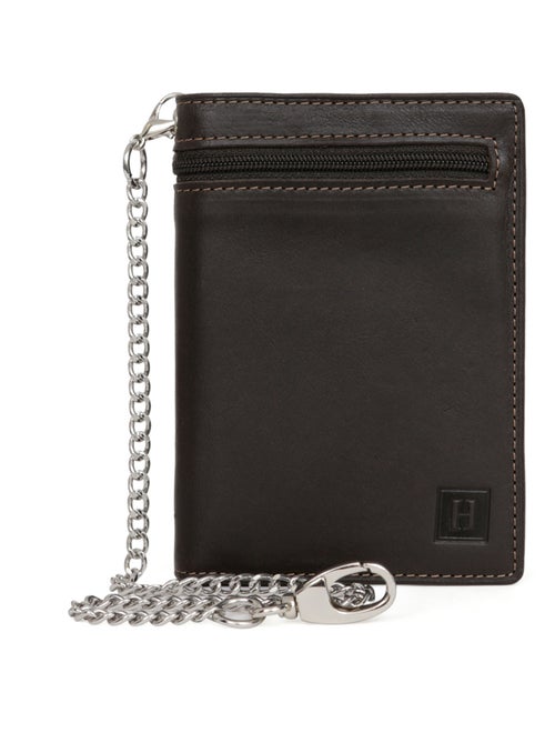 Cartera europea - 2 pliegues - cuero félin hexagona - Kiabi