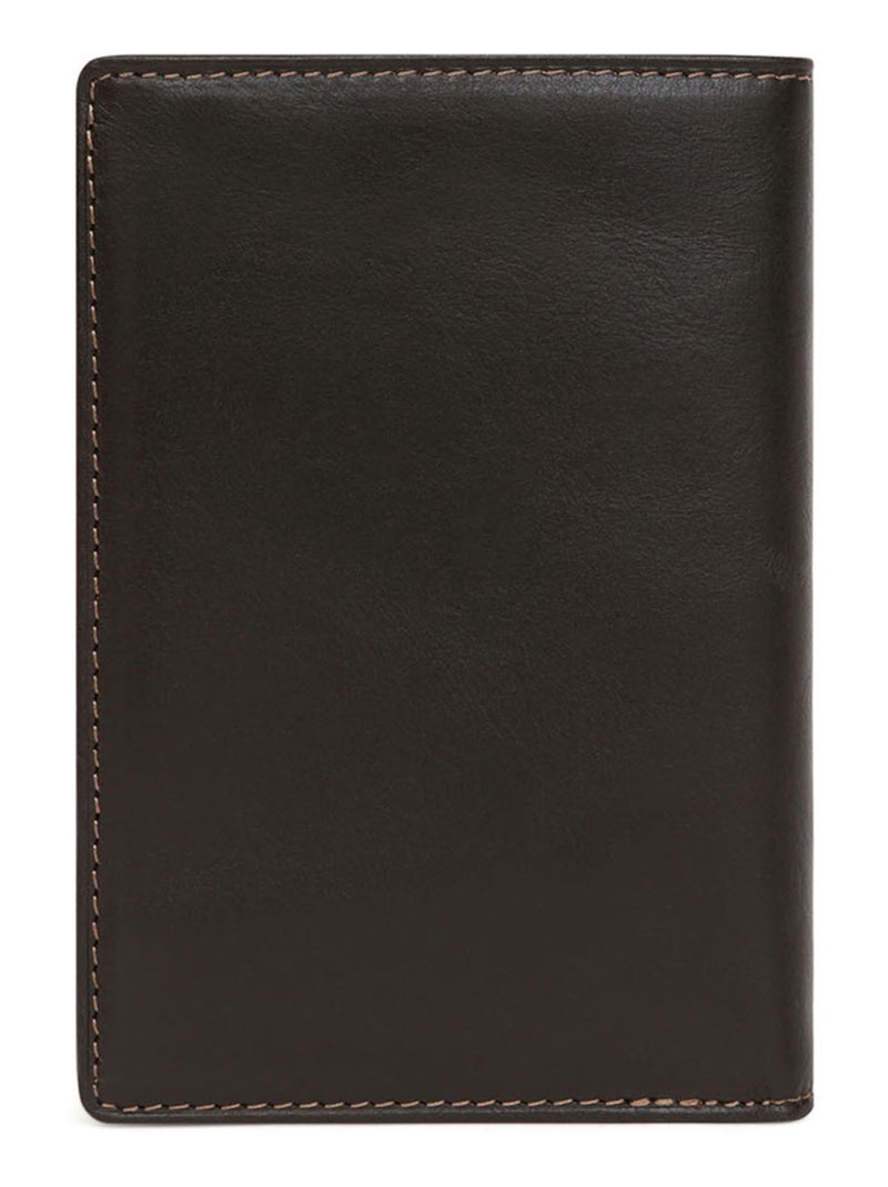 Cartera europea - 2 pliegues - cuero félin hexagona Marrón - Kiabi