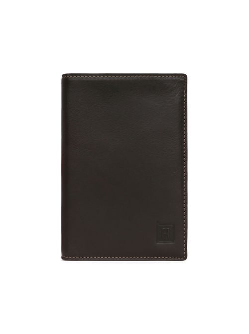 Cartera europea - 2 pliegues - cuero félin hexagona - Kiabi