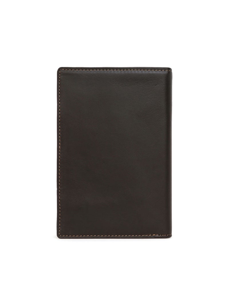 Cartera europea - 2 pliegues - cuero félin hexagona Marrón - Kiabi