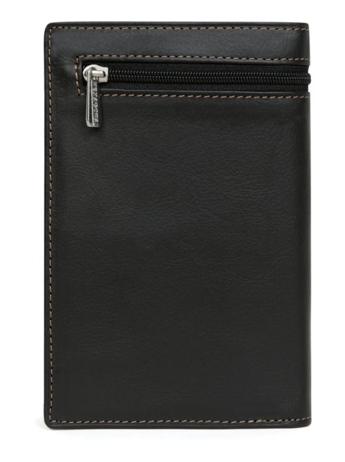 Cartera europea - 2 pliegues - cuero félin hexagona - Kiabi