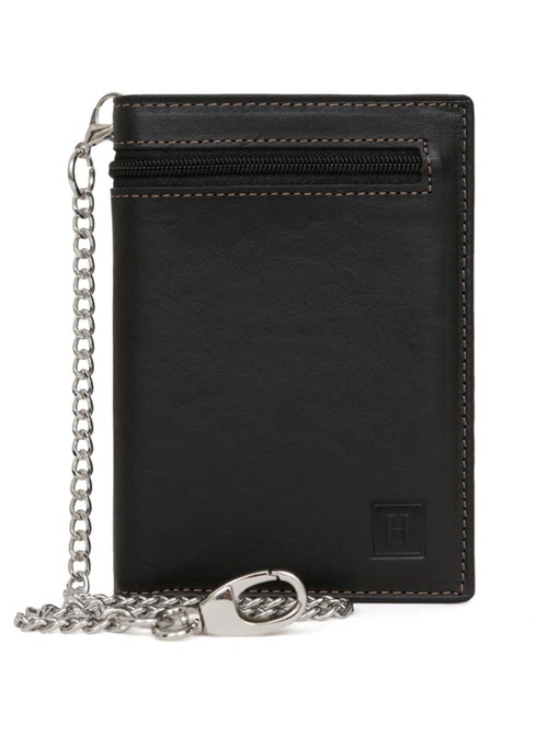 Cartera europea - 2 pliegues - cuero félin hexagona - Kiabi