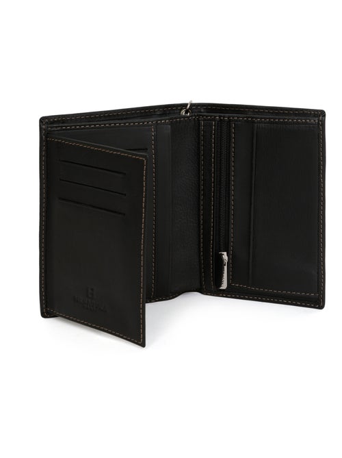 Cartera europea - 2 pliegues - cuero félin hexagona - Kiabi
