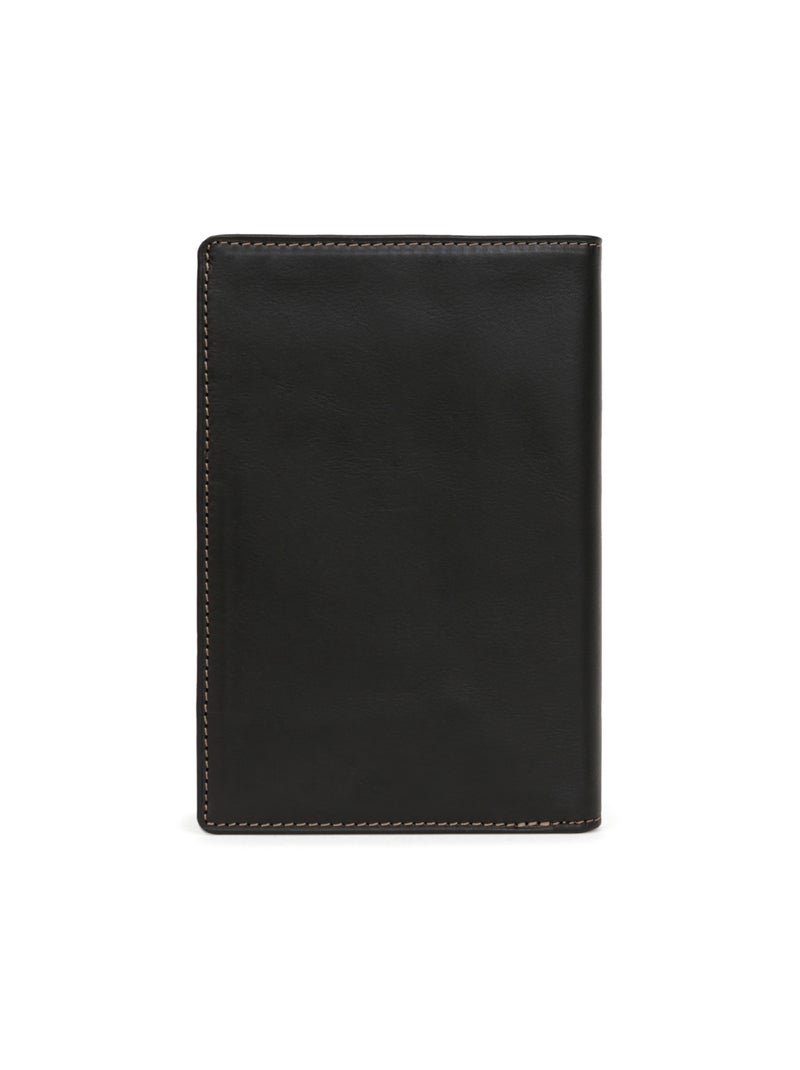 Cartera europea - 2 pliegues - cuero félin hexagona Negro - Kiabi