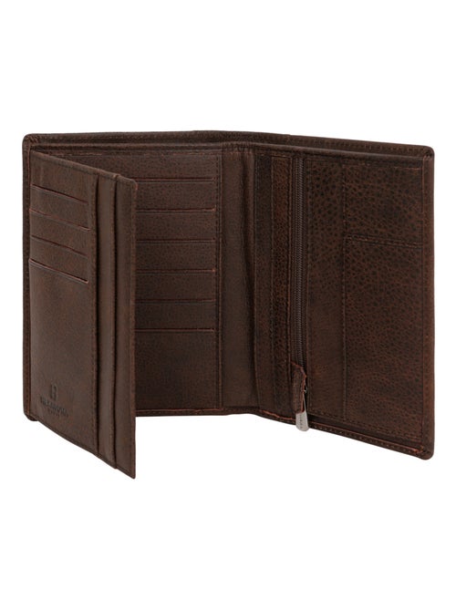 Cartera europea - 2 pliegues - cuero instinct hexagona - Kiabi