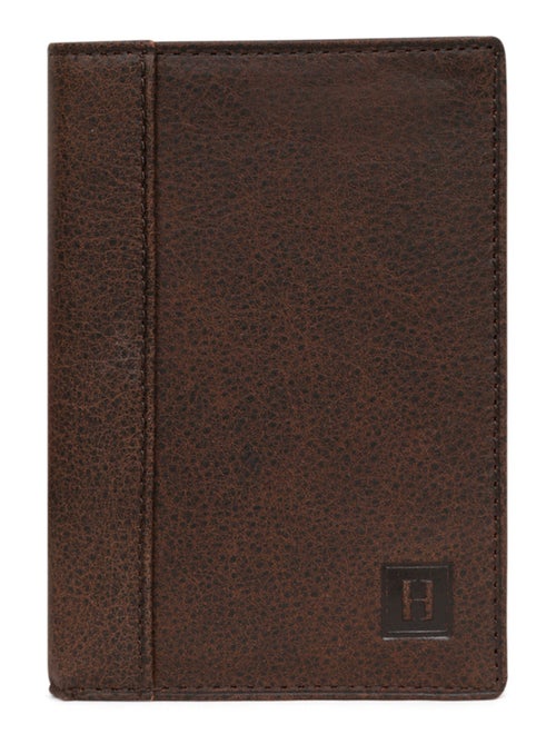 Cartera europea - 2 pliegues - cuero instinct hexagona - Kiabi