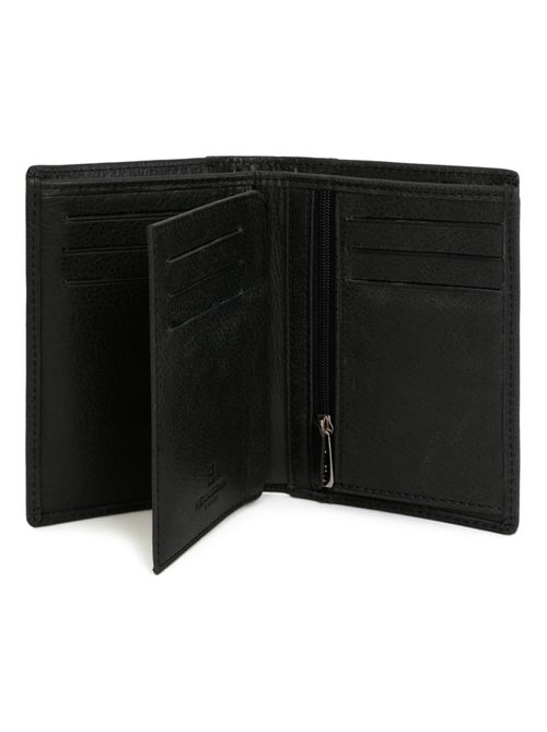 Cartera europea - 2 pliegues - cuero instinct hexagona - Kiabi