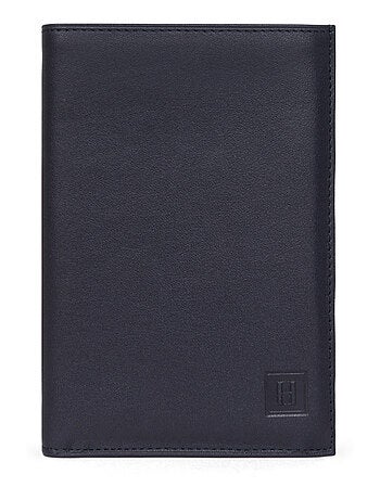 Cartera europea - 2 pliegues - cuero soft hexagona