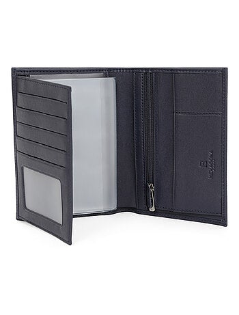 Cartera europea - 2 pliegues - cuero soft hexagona