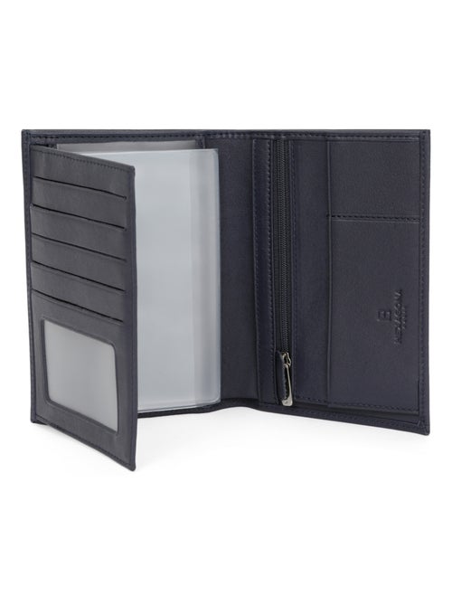 Cartera europea - 2 pliegues - cuero soft hexagona - Kiabi