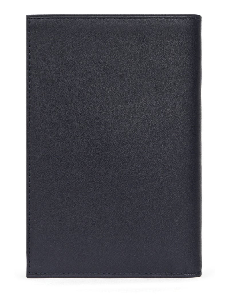 Cartera europea - 2 pliegues - cuero soft hexagona Azul marino - Kiabi