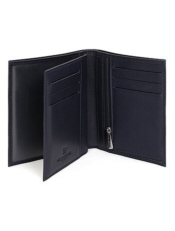 Cartera europea - 2 pliegues - cuero soft hexagona