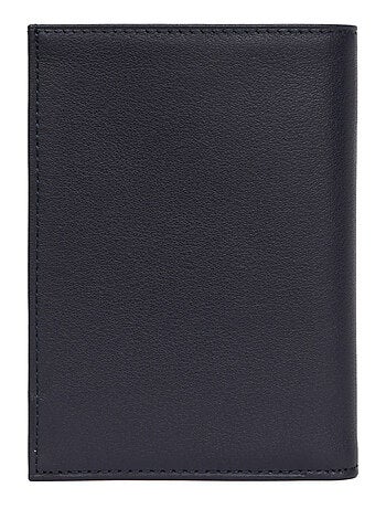 Cartera europea - 2 pliegues - cuero soft hexagona