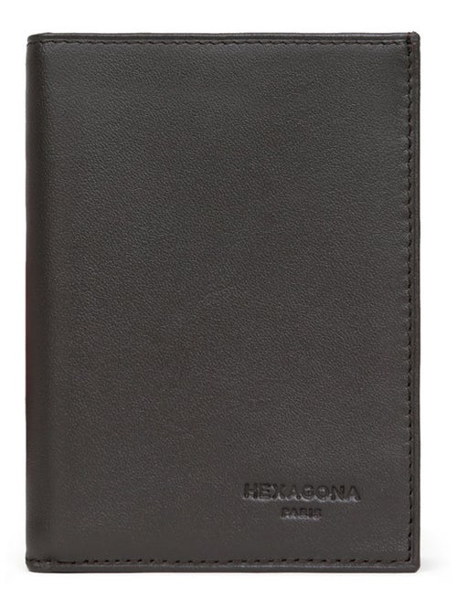 Cartera europea - 2 pliegues - cuero soft hexagona - Kiabi