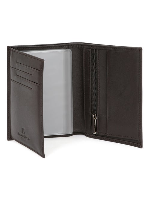 Cartera europea - 2 pliegues - cuero soft hexagona - Kiabi