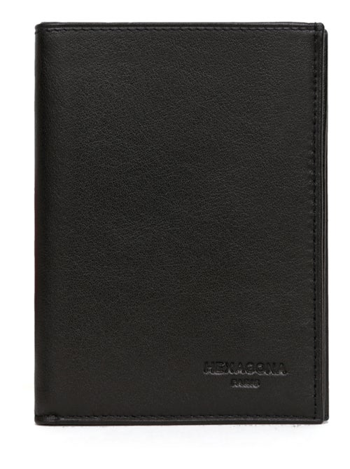 Cartera europea - 2 pliegues - cuero soft hexagona - Kiabi