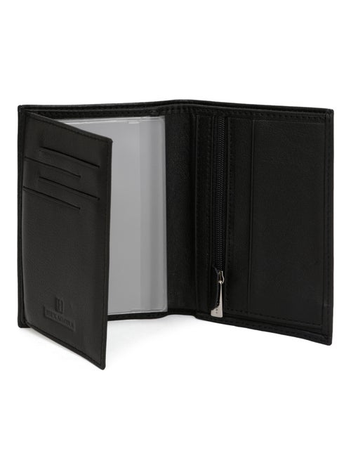 Cartera europea - 2 pliegues - cuero soft hexagona - Kiabi