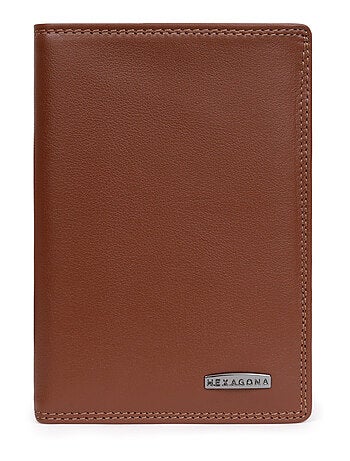 Cartera europea - 2 pliegues - Detener RFID - Cuero SENSATION