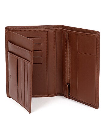 Cartera europea - 2 pliegues - Detener RFID - Cuero SENSATION
