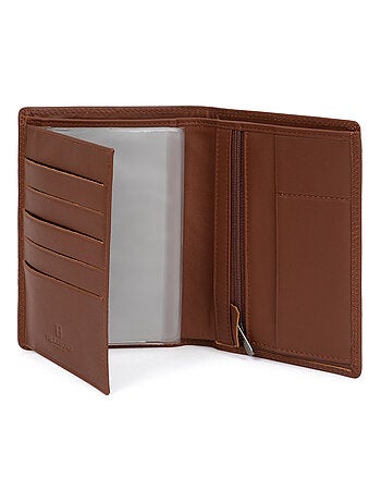 Cartera europea - 2 pliegues - Detener RFID - Cuero SENSATION
