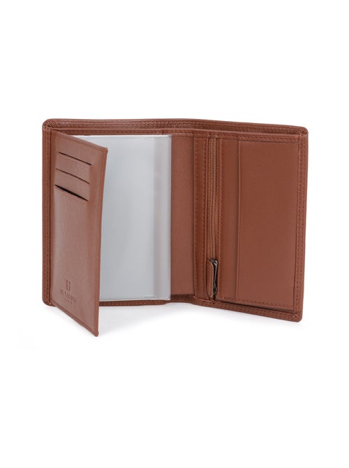 Cartera europea - 2 pliegues - detener rfid - cuero sensation hexagona - Kiabi