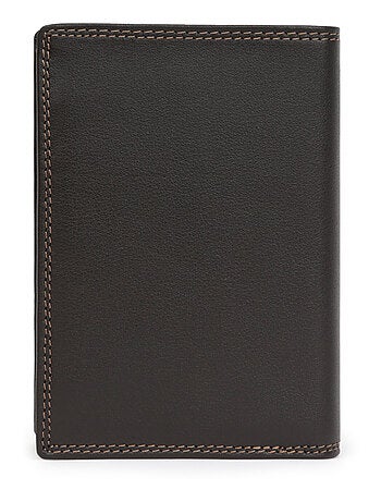 Cartera europea - 2 pliegues - detener rfid - cuero sensation hexagona