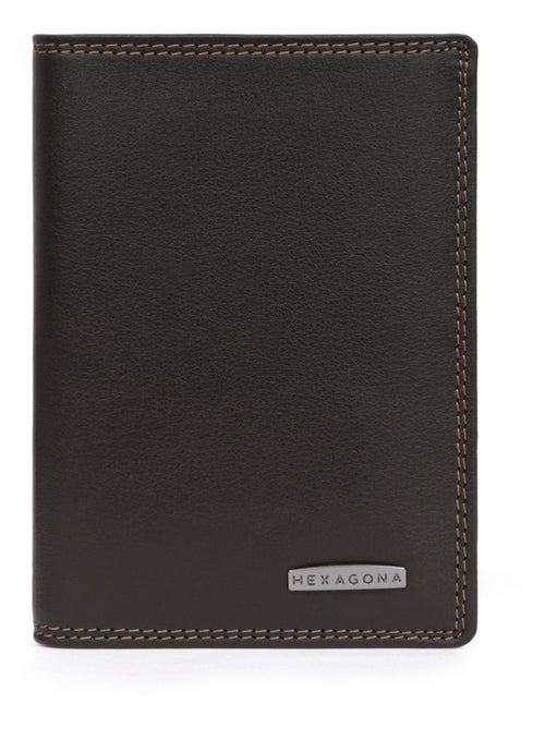 Cartera europea - 2 pliegues - detener rfid - cuero sensation hexagona - Kiabi