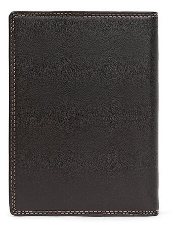 Cartera europea - 2 pliegues - detener rfid - cuero sensation hexagona