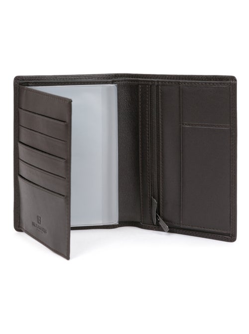 Cartera europea - 2 pliegues - detener rfid - cuero sensation hexagona - Kiabi