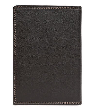 Cartera europea - 2 pliegues - detener rfid - cuero sensation hexagona