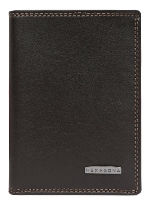 Cartera europea - 2 pliegues - detener rfid - cuero sensation hexagona - Kiabi
