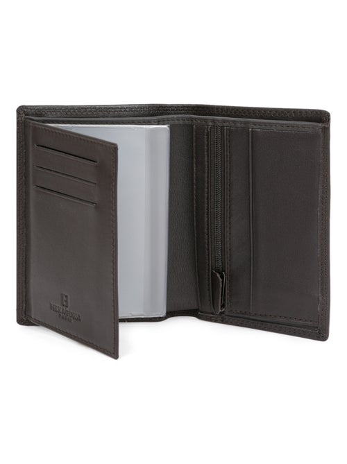 Cartera europea - 2 pliegues - detener rfid - cuero sensation hexagona - Kiabi
