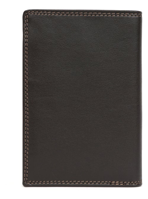 Cartera europea - 2 pliegues - detener rfid - cuero sensation hexagona - Kiabi