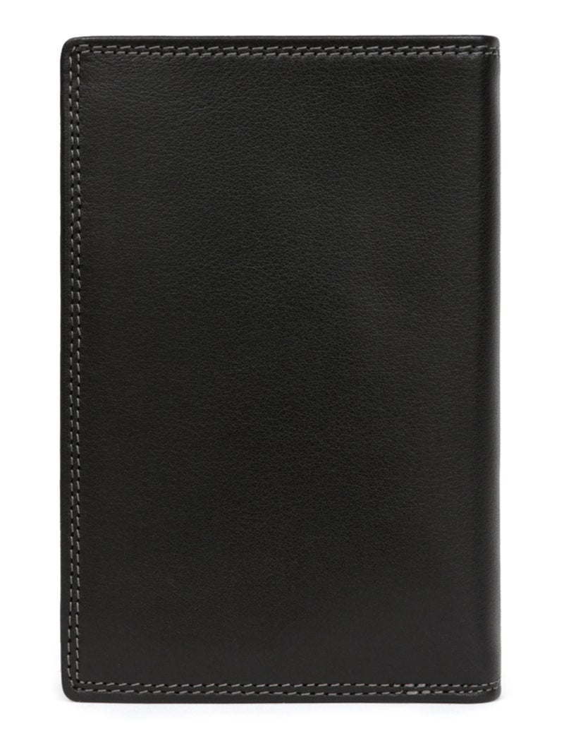 Cartera europea - 2 pliegues - detener rfid - cuero sensation hexagona Negro - Kiabi